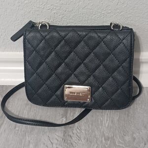 NINE WEST Black Quilted Crossbody